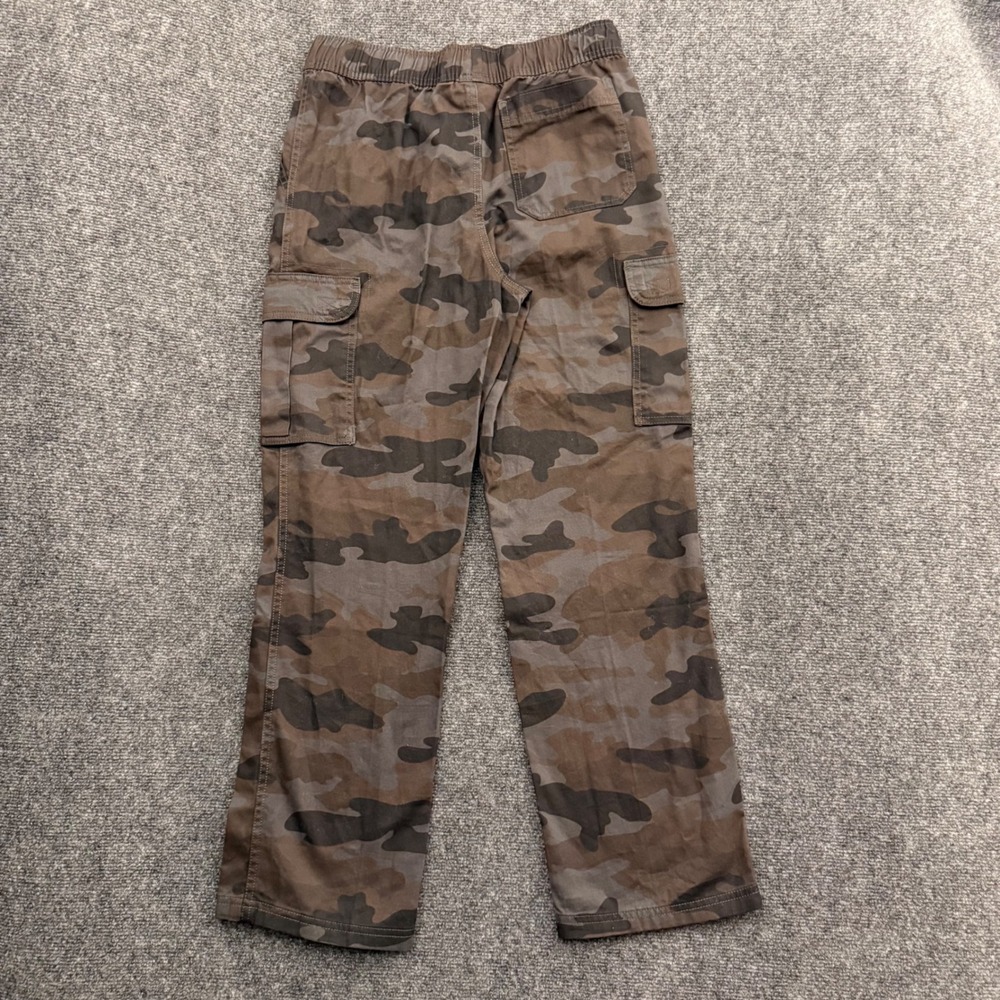 The Childrens Place Boys Camo Cargo Pants Size 14 Husky Brown Green Camouflage